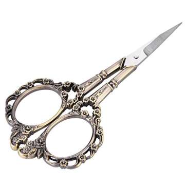 Antique Vintage Style Scissor Cutting Embroidery Flower Pattern Scissors Sewing Tool Tailor Scissors...