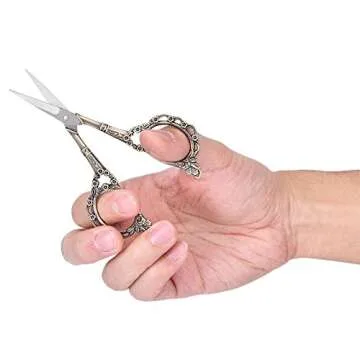 Antique Vintage Style Scissor Cutting Embroidery Flower Pattern Scissors Sewing Tool Tailor Scissors Household DIY Sewing Accessories (#1)