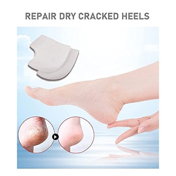 VivoFoot 2 Pairs Gel Heel Protectors, Blister Prevention Heel Sleeves, Silicone Heel Cups & Ankle Protectors for Heel Pain and Cracked Heels Relief for Men and Women