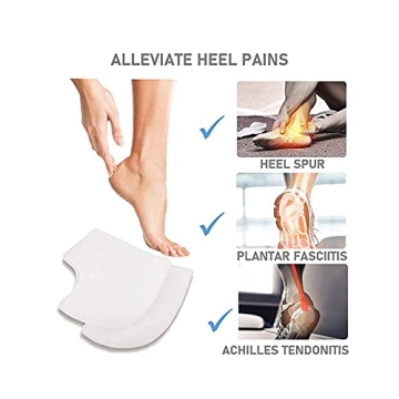 VivoFoot 2 Pairs Gel Heel Protectors, Blister Prevention Heel Sleeves, Silicone Heel Cups & Ankle Protectors for Heel Pain and Cracked Heels Relief for Men and Women