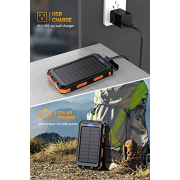 Mregb Solar Power Bank 36800mAh with QC 3.0