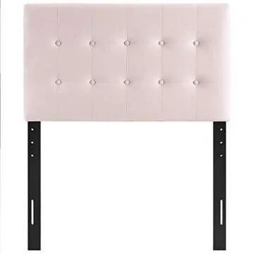Modway Emily Twin Velvet Headboard in Soft Pink, Stylish Design