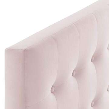 Modway Emily Twin Biscuit Tufted Performance Velvet Headboard, Pink