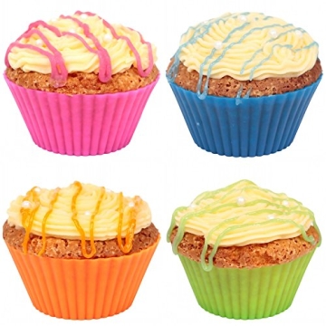 Baking Cups 24 Pack Reusable Silicone Muffin Liners