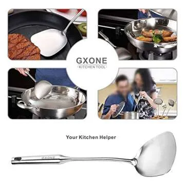 Premium Stainless Steel Wok Spatula for Home Chefs