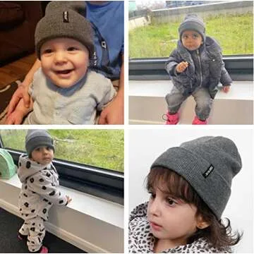 FURTALK Toddler Beanie Baby Boys Girls Beanies Kids Knit Winter Hats for 0-8 Years