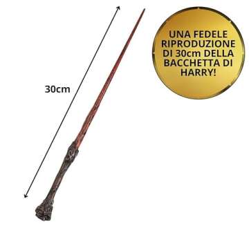 Wizarding World Harry Potter, 12-inch Spellbinding Harry Potter Wand with Collectible Spell Card, Kids Toys for Ages 6 and up