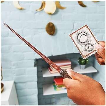 Wizarding World Harry Potter, 12-inch Spellbinding Harry Potter Wand with Collectible Spell Card, Kids Toys for Ages 6 and up