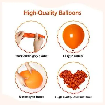 FOTIOMRG 110pcs Orange Balloon Garland Arch Kit, 18 12 10 5 inch Orange Latex Balloons Different Sizes Pack for Birthday Graduation Baby Shower Halloween Christmas Wedding Party Decorations