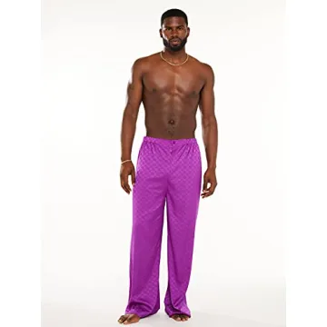 Luxurious Savage X Fenty Men's Satin Pants in Purple