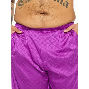 Luxurious Savage X Fenty Men's Satin Pants in Purple