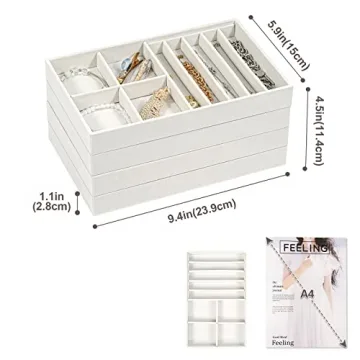 Elegant Stackable Jewelry Organizer Trays for Easy Access