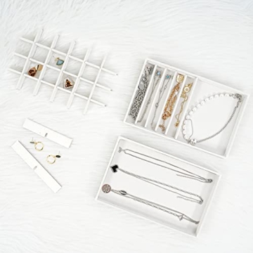 Elegant Stackable Jewelry Organizer Trays for Easy Access