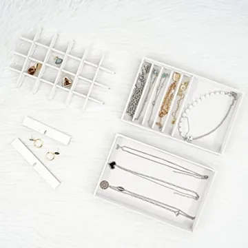 Elegant Stackable Jewelry Organizer Trays for Easy Access