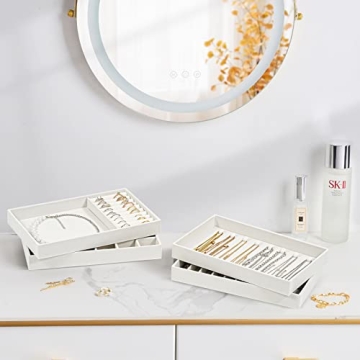 Elegant Stackable Jewelry Organizer Trays for Easy Access
