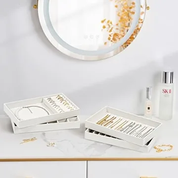 Elegant Stackable Jewelry Organizer Trays for Easy Access