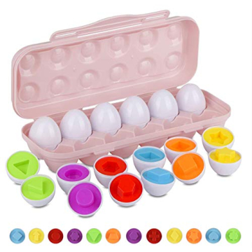 Hhyn Color Shape Matching Eggs for Toddlers, Preschool Learning Educational Sorting Easter Eggs Toys...