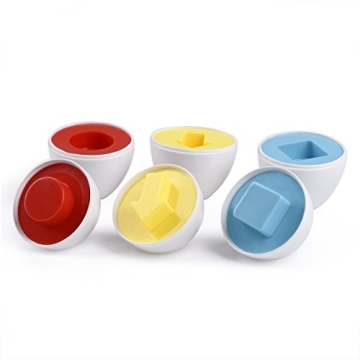 Hhyn Color Shape Matching Eggs for Toddlers - Educational Toy