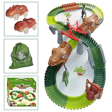 186PCS Dinosaur Track Playset for Kids | Safe & Creative Adventure