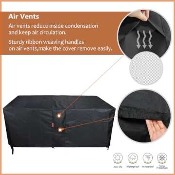 SheeChung Waterproof Fire Pit Cover for 54-58 Inch Tables