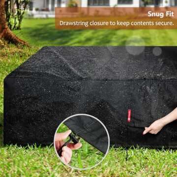 SheeChung Waterproof Fire Pit Cover for 54-58 Inch Tables