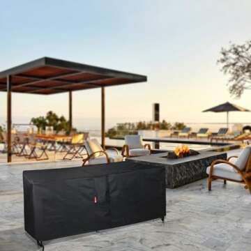 SheeChung Waterproof Fire Pit Cover for 54-58 Inch Tables