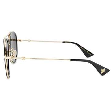 Gucci Womens Polarized UV Protection Aviator Sunglasses Gold O/S