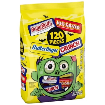 Assorted Mini Candy Bars for Halloween - 120 Count