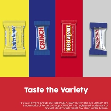 Assorted Mini Candy Bars for Halloween - 120 Count