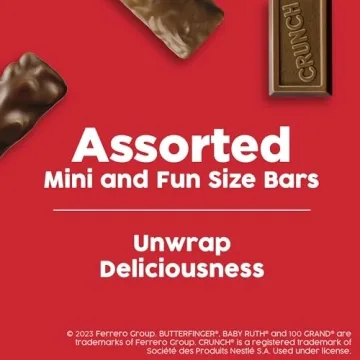 Assorted Mini Candy Bars for Halloween - 120 Count