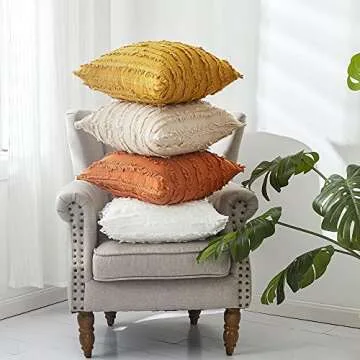 Longhui Bedding Burnt Orange Decorative Pillow Covers