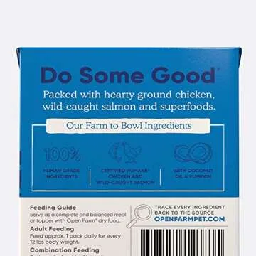 Open Farm Chicken & Salmon Rustic Stew Wet Dog Food, Grain-Free Meal or Food Topper with Responsibly Sourced Meat and Superfoods without Artificial Ingredients, 12.5 Oz (Pack of 12 Boxes)