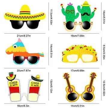 Ocean Line Fiesta Glasses - 6 Pairs of Fun Sunglasses