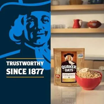 Quaker Old Fashioned Rolled Oats, USDA Organic, Non GMO Project Verified, 24oz Resealable Bags (Pack of 4)
