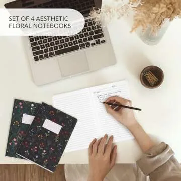 ZICOTO Aesthetic Journal Notebook Set for Women - 4 Pack