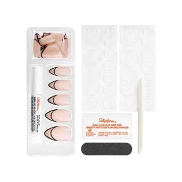 Sally Hansen Salon Effects® Perfect Manicure, Needing Space, Press On Nails, Almond Shaped, Non-Damaging Adhesive Tabs, File, and Alcohol Pad Included