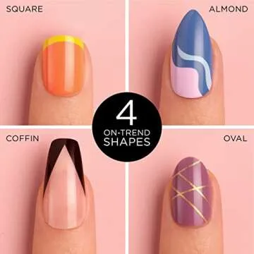 Sally Hansen Salon Effects® Perfect Manicure, Needing Space, Press On Nails, Almond Shaped, Non-Damaging Adhesive Tabs, File, and Alcohol Pad Included