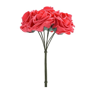 Febou 50pcs Real Touch Foam Roses for Decorations