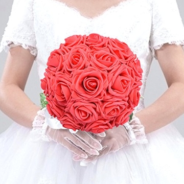 Febou 50pcs Real Touch Foam Roses for Decorations