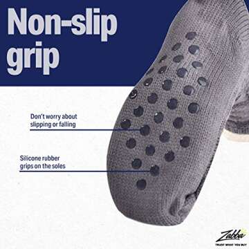 LUTHER PIKE SEATTLE Slipper Socks for Women - Warm, Cozy Socks w/Grippers﻿