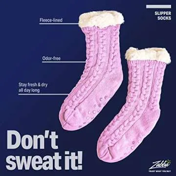 Warm Cozy Gripper Slipper Socks for Women