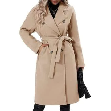 Elegant Women's Wool Pea Coat for Winter Fashion