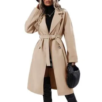 Elegant Women's Wool Pea Coat for Winter Fashion