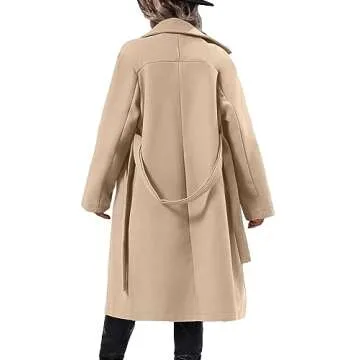 Elegant Women's Wool Pea Coat for Winter Fashion