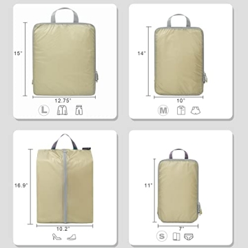 BAGAIL Ultralight Compression Packing Cubes for Travel