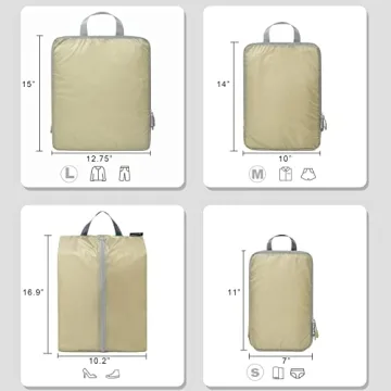 BAGAIL Ultralight Compression Packing Cubes for Travel