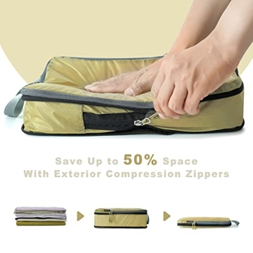 BAGAIL Ultralight Compression Packing Cubes for Travel