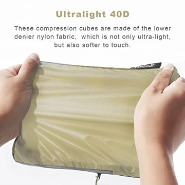BAGAIL Ultralight Compression Packing Cubes for Travel