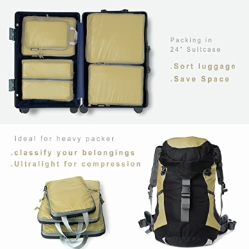 BAGAIL Ultralight Compression Packing Cubes for Travel