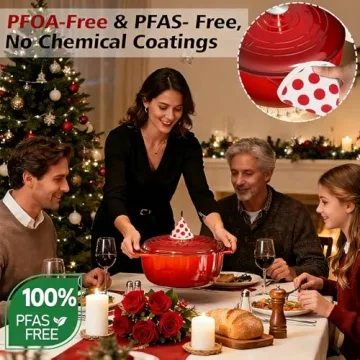 Umite Chef 6QT Enameled Dutch Oven for Baking & Braising